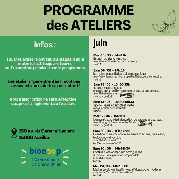 Nos ateliers