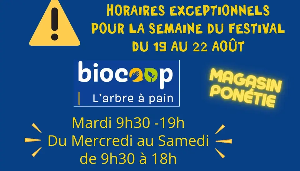 horaires festival